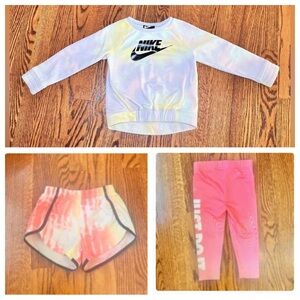 Nike 2-3yr Bundle Pullover Sweatshirt, Athletic Leggings &  Shorts Like New